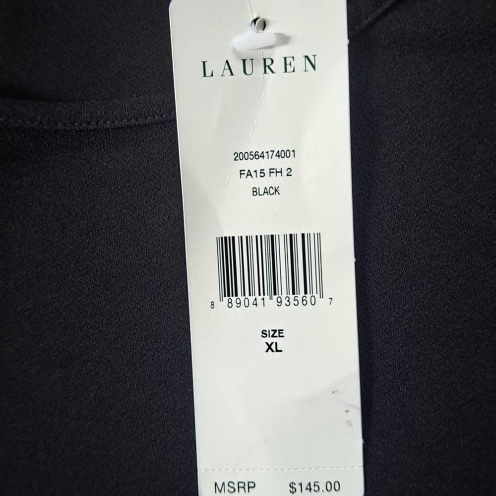 Ralph Lauren black dress Xl Plus Stretch Shift LBD Travel - Picture 3 of 5